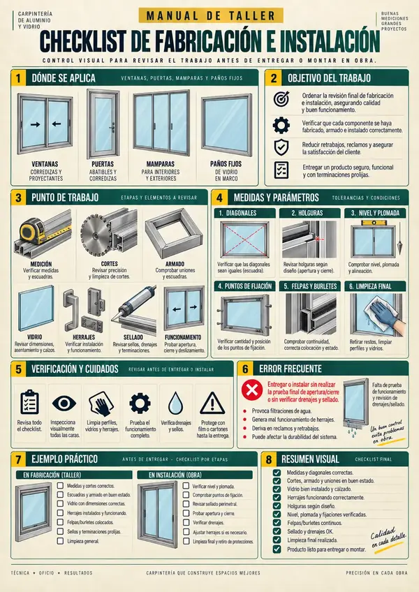 Checklist de fabricación