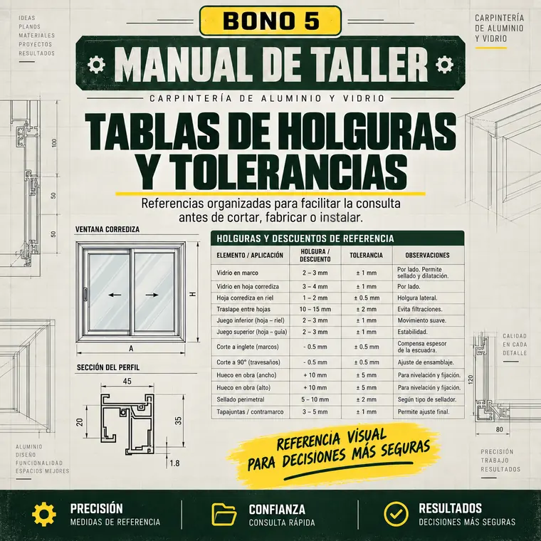 Tablas de holguras y tolerancias