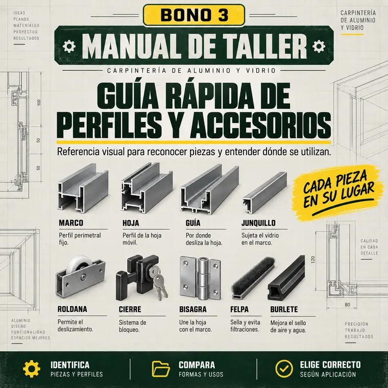 Guía rápida de perfiles y accesorios